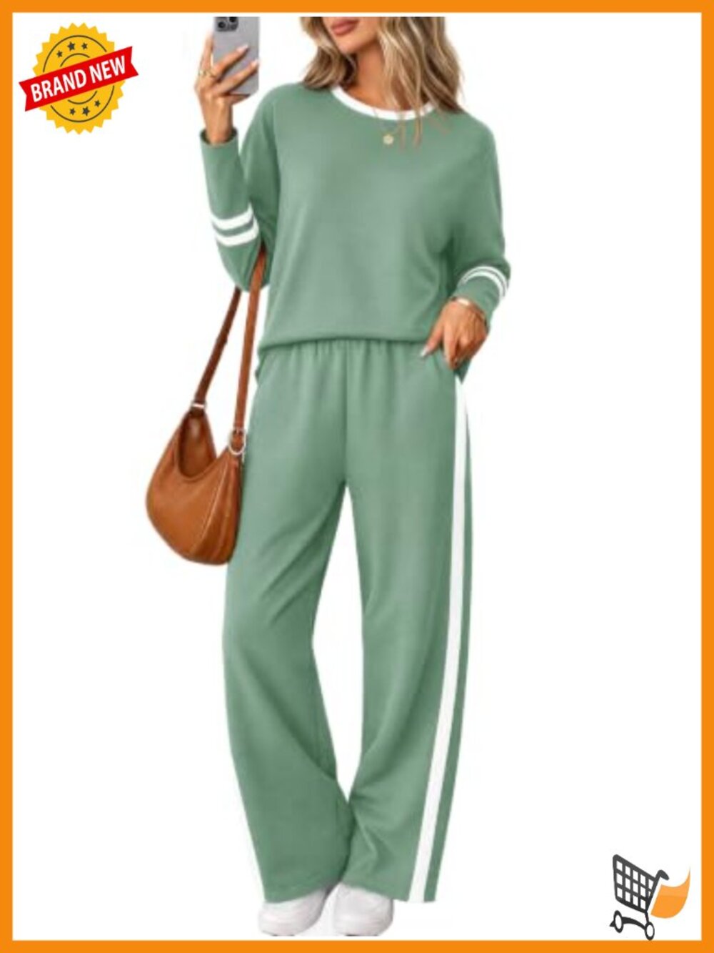Women's 2 Piece Wide Leg Lounge Set Soft Stretch Comfy